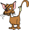 Fighting Cat In Color Clip Art